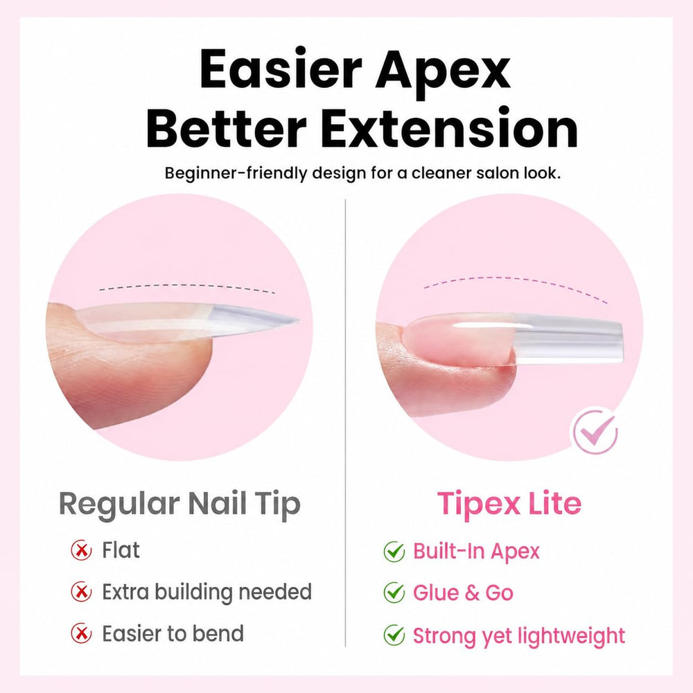 beetles tip being glued on natural nail for quick DIY adhesion benefit