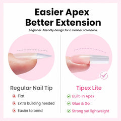 beetles tip being glued on natural nail for quick DIY adhesion benefit