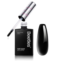 beetles bottle front showing clear top coat for glossy protection