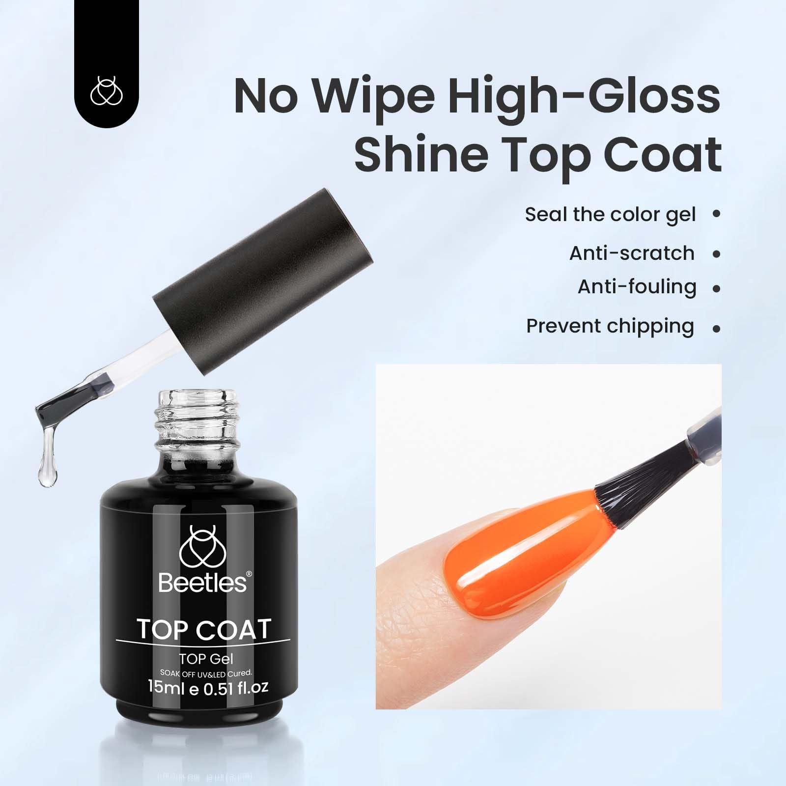 beetles top coat brush detail demonstrating smooth application and precision