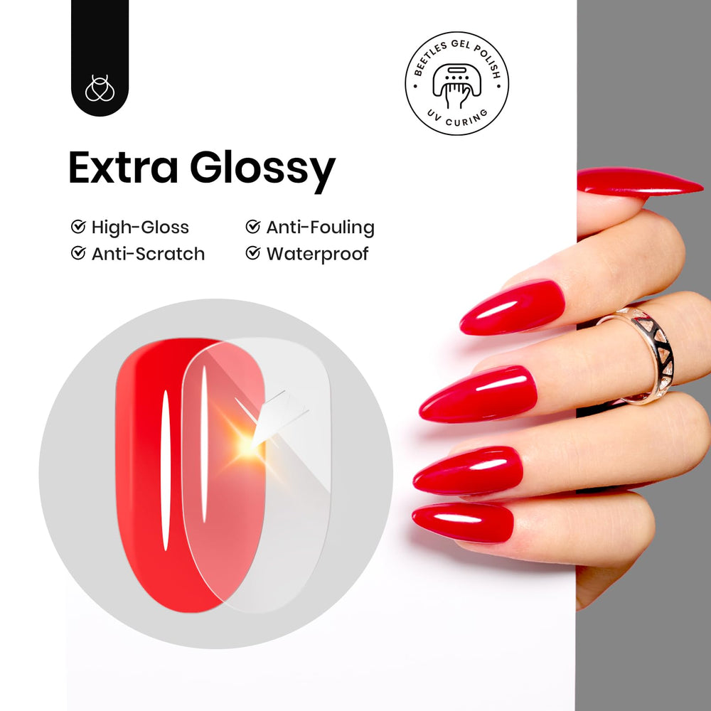 Beetles Gel Polish brush and cap close-up for smooth even application benefit