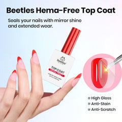 Beetles Gel Polish cured nail showing durable glossy finish benefit