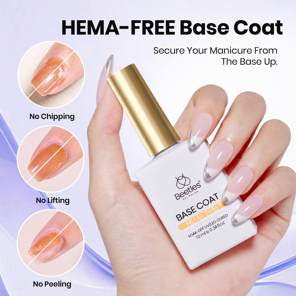 Beetles top coat gloss effect on nails showing high-shine protective finish benefit