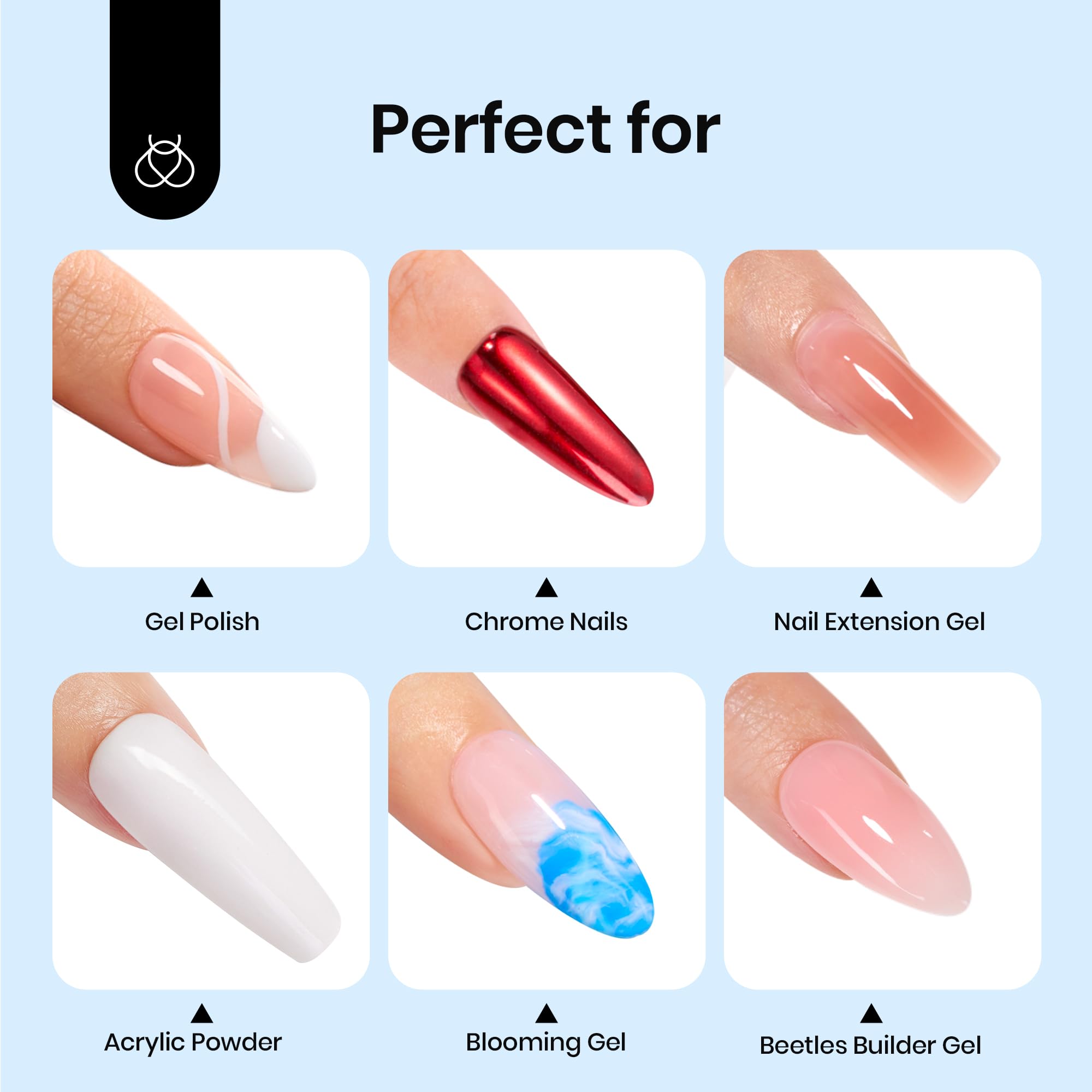 beetles in manicure scene showing salon-quality, low-odor use benefit