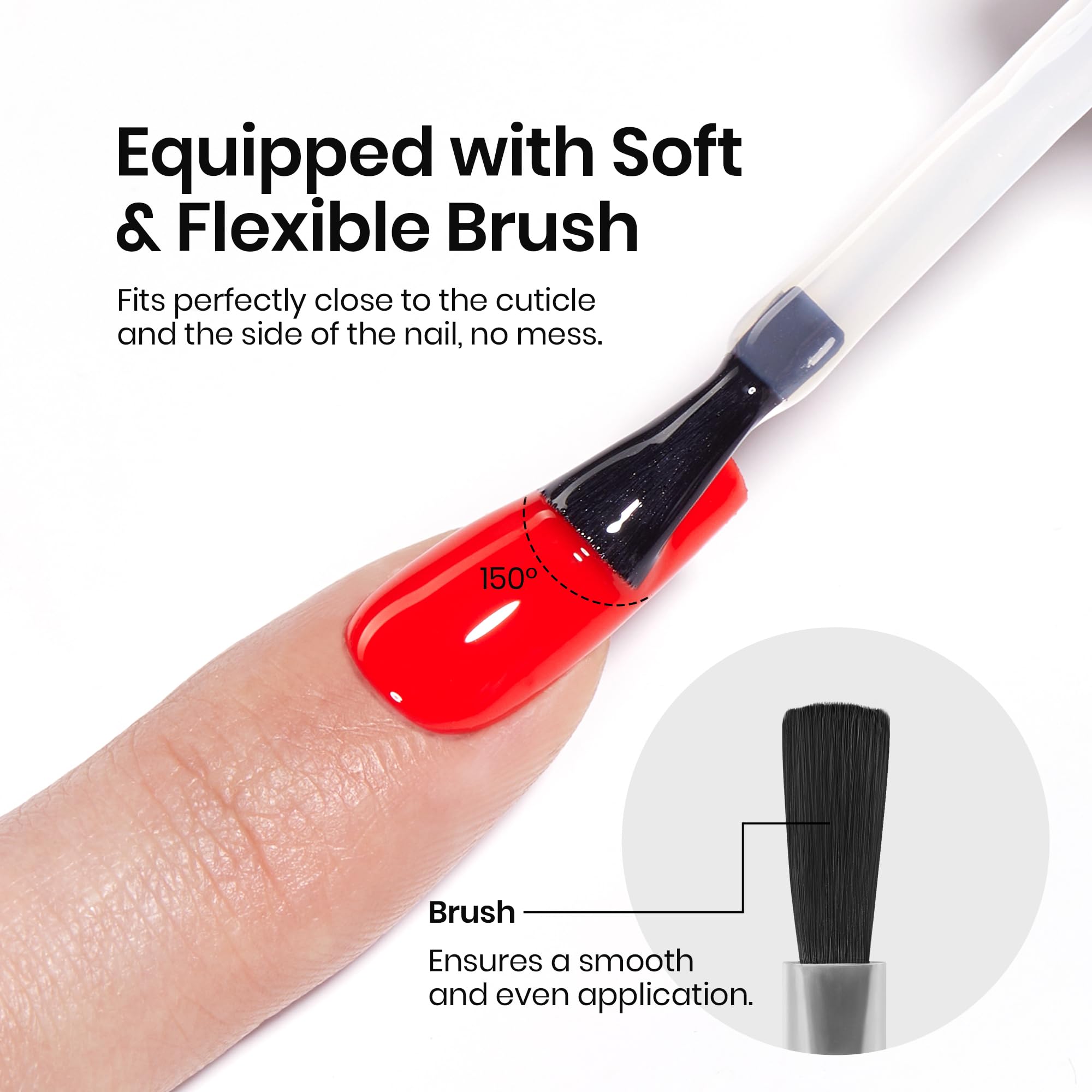 Beetles clear gel texture close-up highlighting glossy, chip-resistant finish benefit