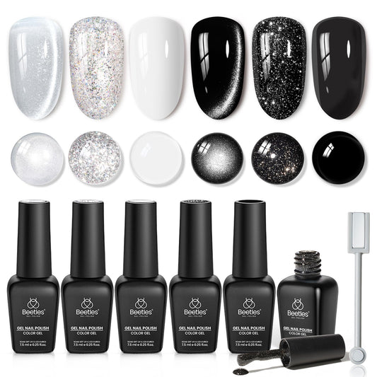beetles front packaging showing six Twilight Gleam bottles and product mix for versatile looks