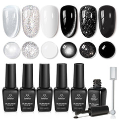 beetles front packaging showing six Twilight Gleam bottles and product mix for versatile looks