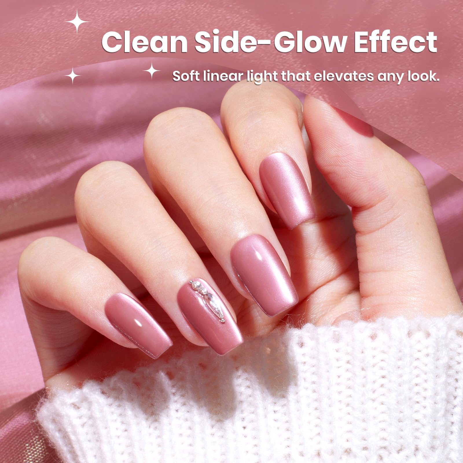 beetles set of nail swatches demonstrating color range and wearable rose tones benefit