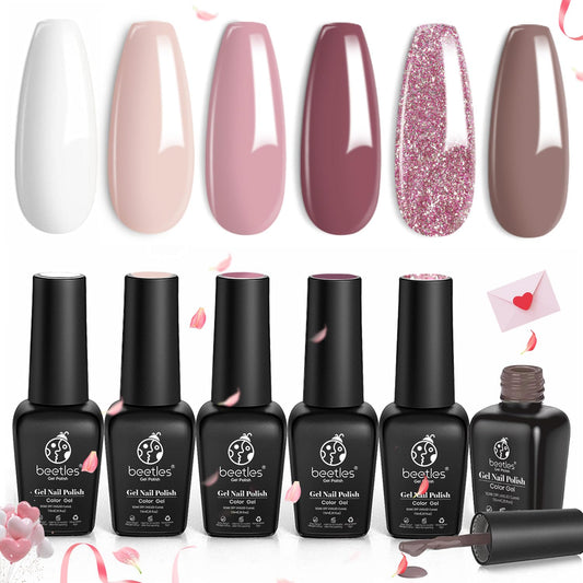 Beetles Gel Polish front packaging showing six wedding shades for cohesive looks