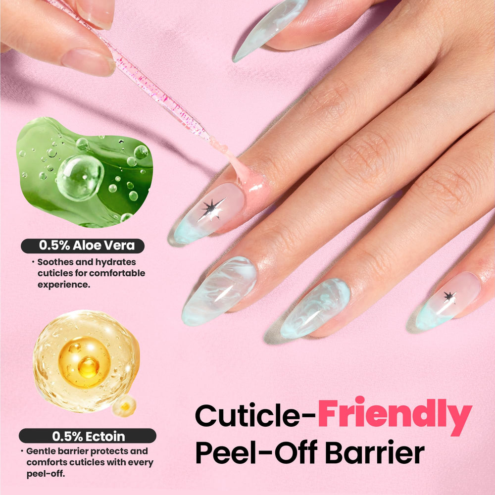 beetles white bottle drying into a peelable barrier for fast, mess-free removal