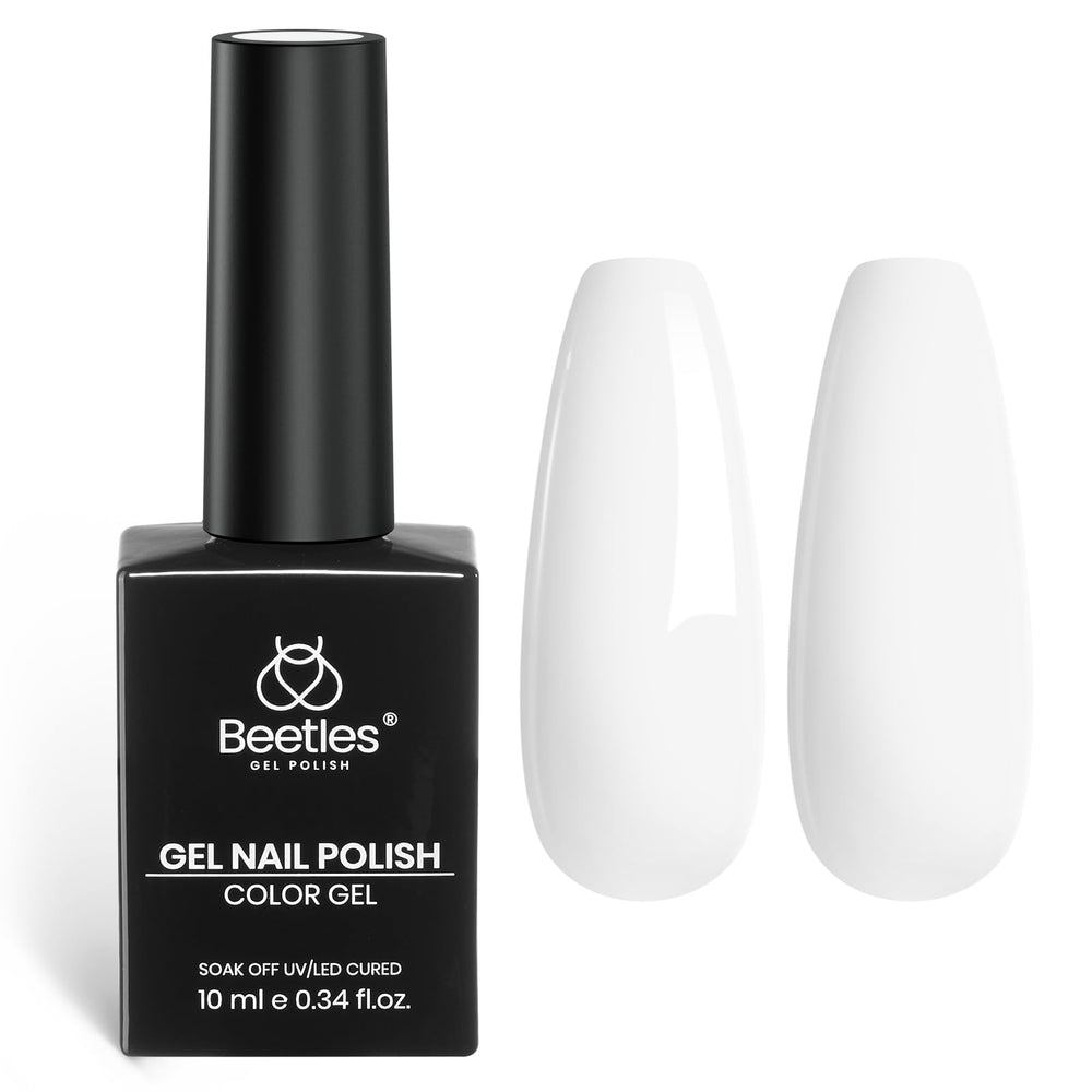 Beetles white gel front bottle showing clean packaging and usable volume