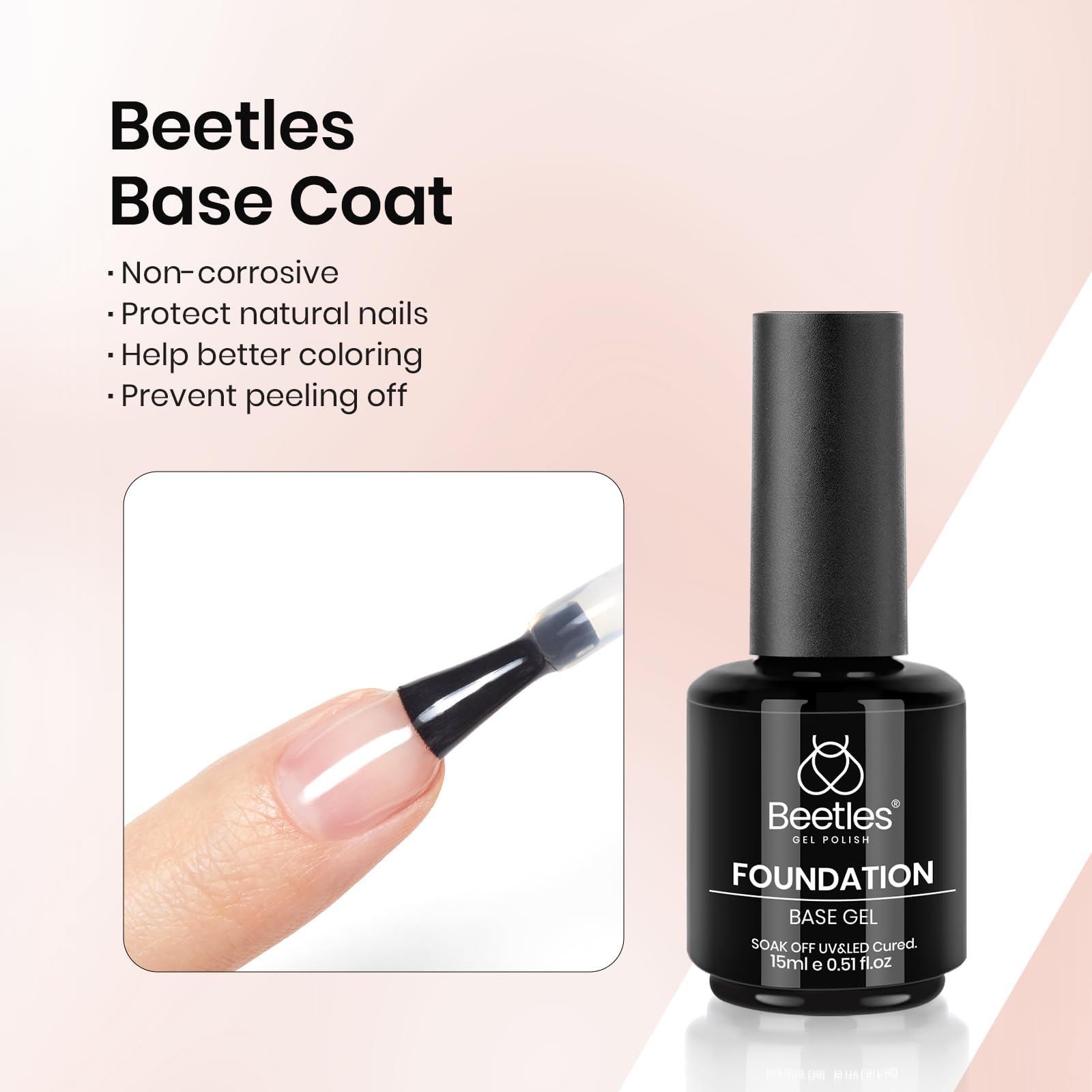 Beetles Gel Polish white gel swatch on nail wheel for crisp French tips