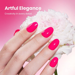 Beetles nail swatch fan showing range and consistency of Wild Tulips color benefit