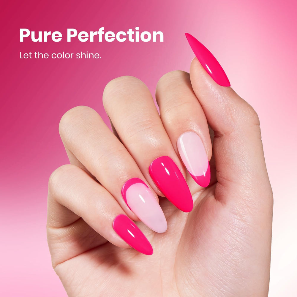 Beetles polished fingers lifestyle image showing bright pink manicure and eye-catching effect benefit