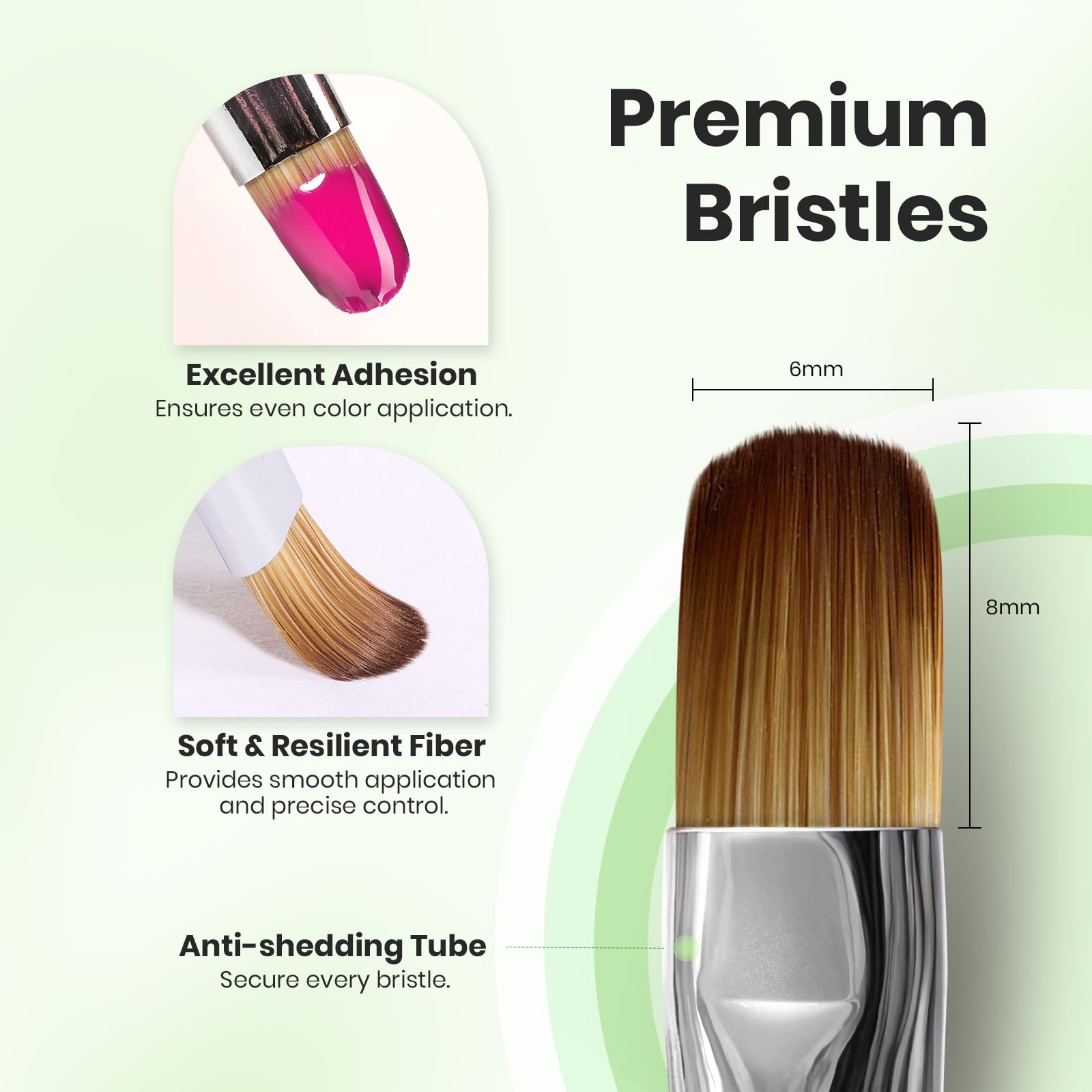 Beetles brushes with caps stored compactly to protect bristles and last longer