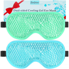 BeeVines front packaging showing two gel eye masks and benefits