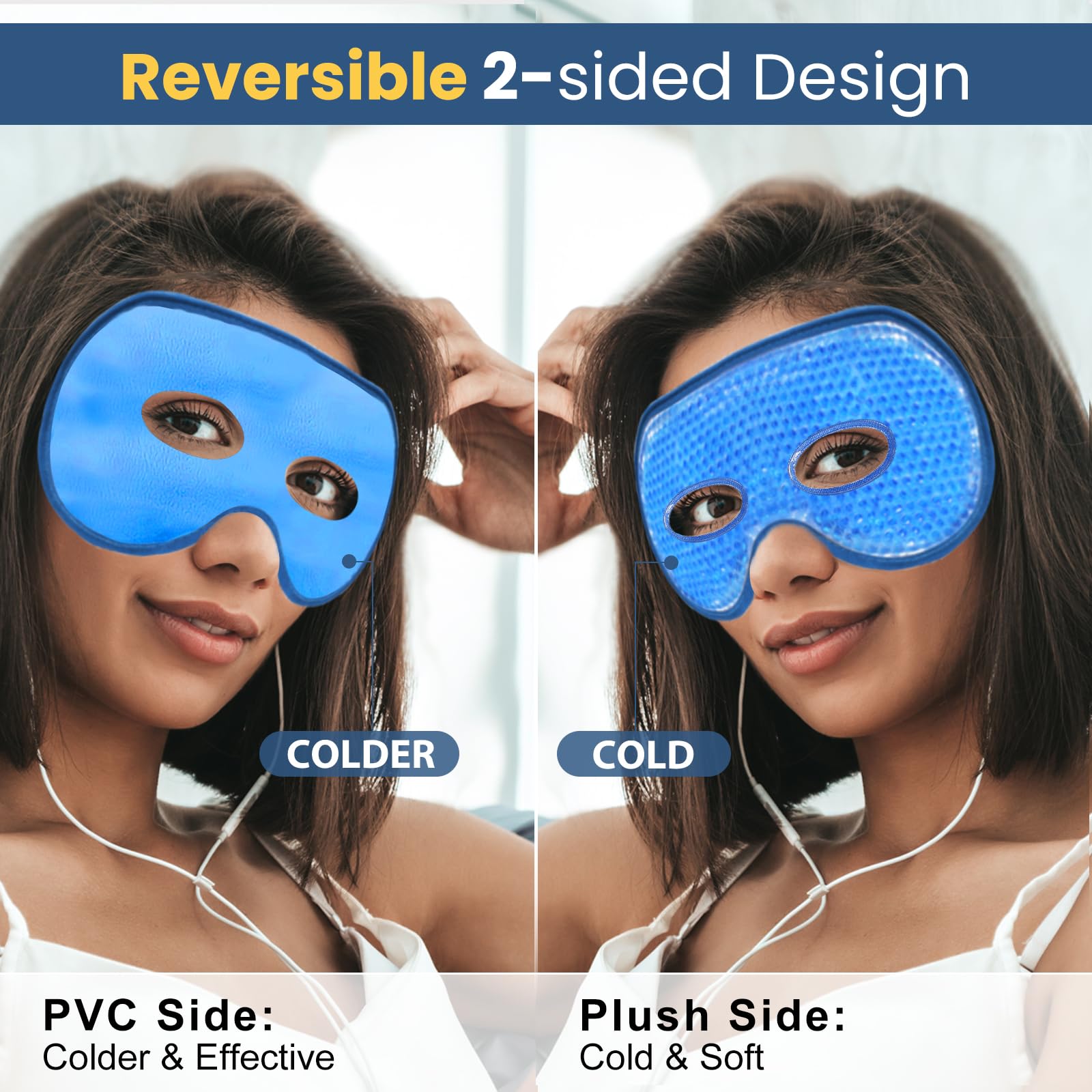 BeeVines reversible sides showing plastic and plush fabrics for comfort choice