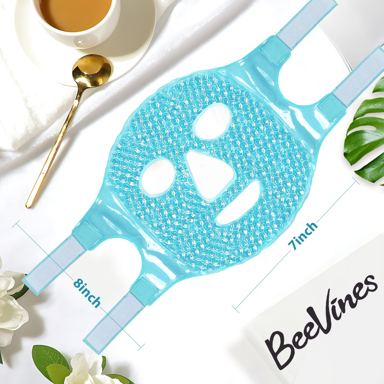 BeeVines mask held in hand showing compact size and portable convenience