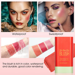 BEFIVECOK arm swatches showing coral orange buildable pigment benefit