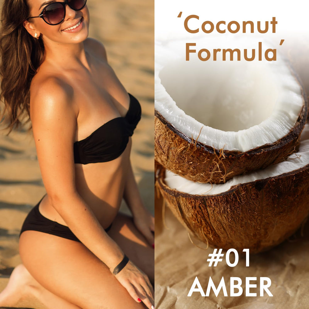 BEFIVECOK golden amber swatch on arm displaying instant luminous glow