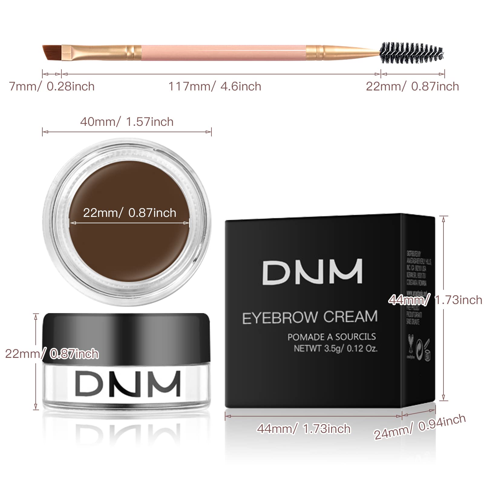 BEFIVECOK dual-ended brush close-up demonstrating angled tip and spoolie benefit