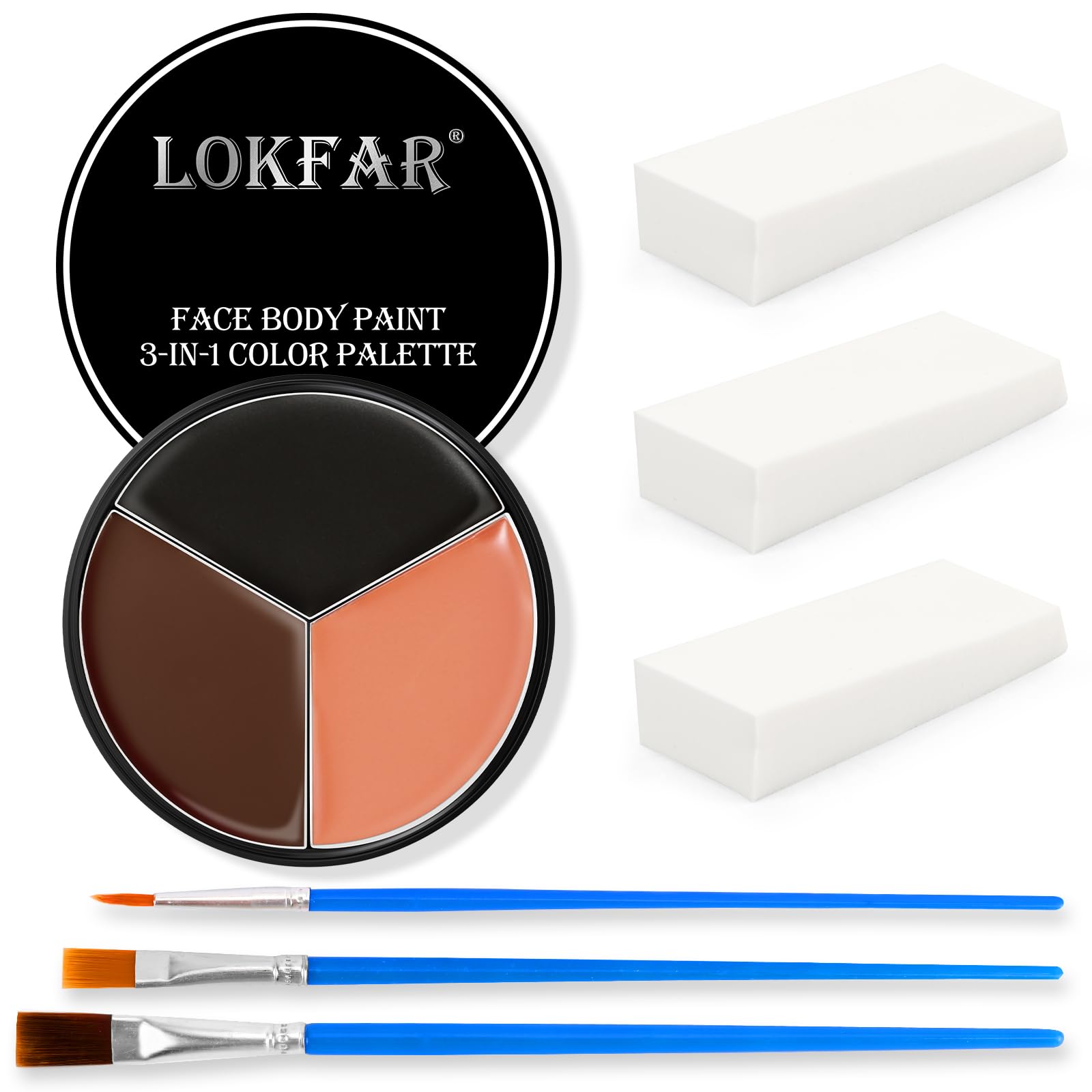 BEFIVECOK front packaging showing three cream paint shades and tools for easy selection