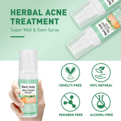 BEFIVECOK person applying spray to back demonstrating reach and convenience