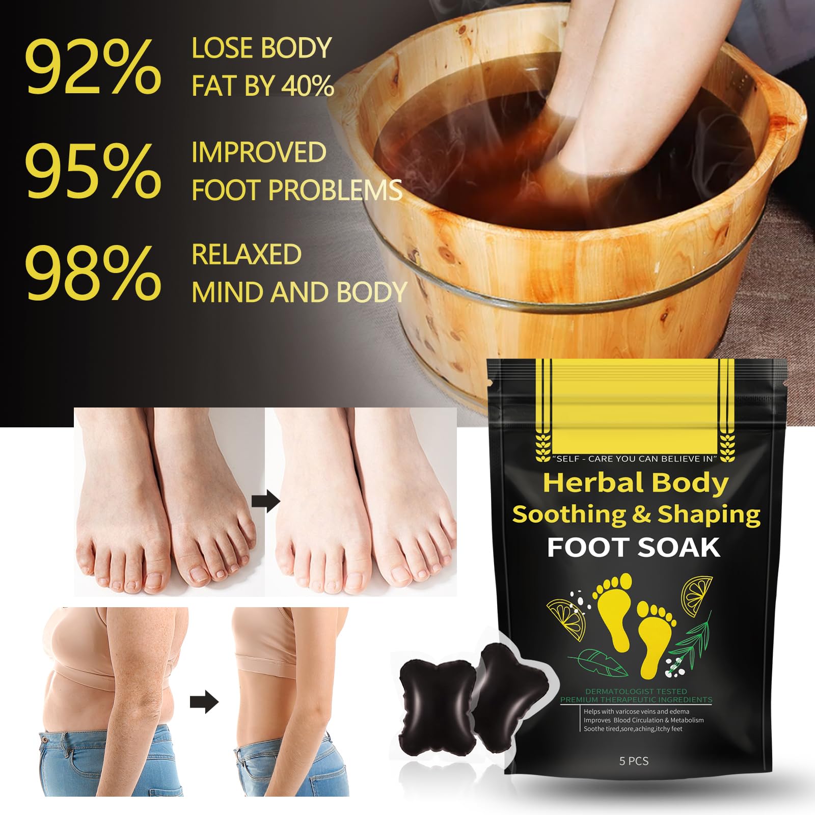 BEFIVECOK arranged herbs like ginger lemon and green tea showing natural ingredients benefit