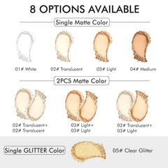 BEFIVECOK translucent and light shades swatched to match skin tones