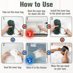 BeHoomi inner bag in freezer illustrating quick-cold therapy and refreshing relief
