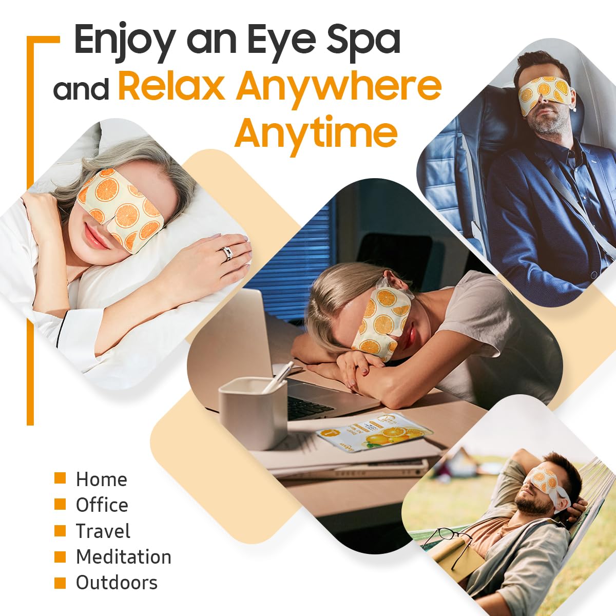 BeHoomi eye mask staged on pillow suggesting relaxation and rest