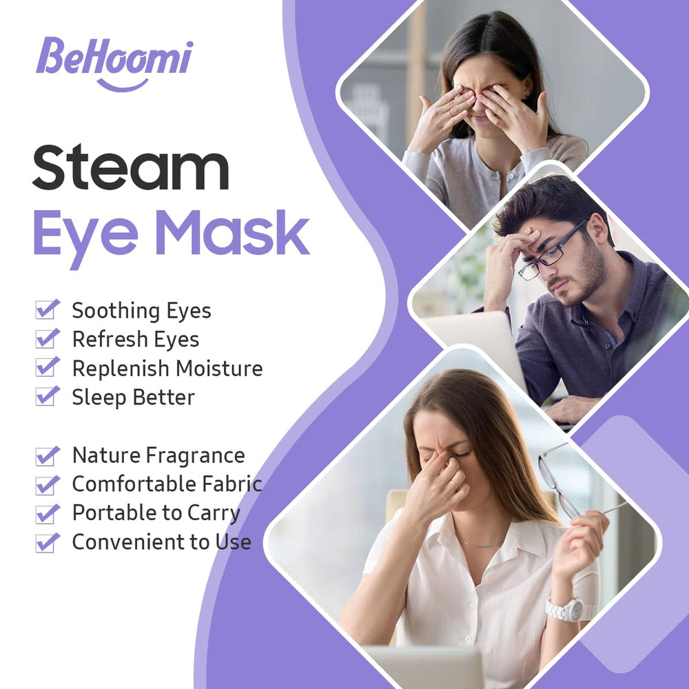 BeHoomi mask in use on a resting woman showing calming warmth