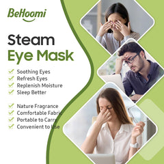 BeHoomi mask on model relaxing on sofa demonstrating comfort