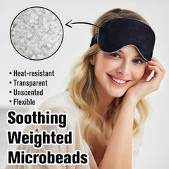 BeHoomi mask worn by model resting showing relaxation and improved nap comfort