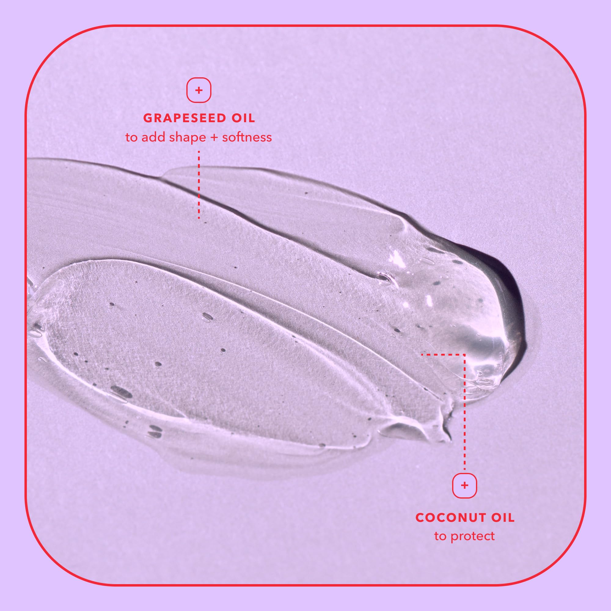 BEING INC coconut oil droplet image showing natural hydration benefits for curls
