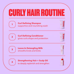 BEING INC being DREAM CURL bottle on a bathroom shelf in a styled setting suggesting daily use