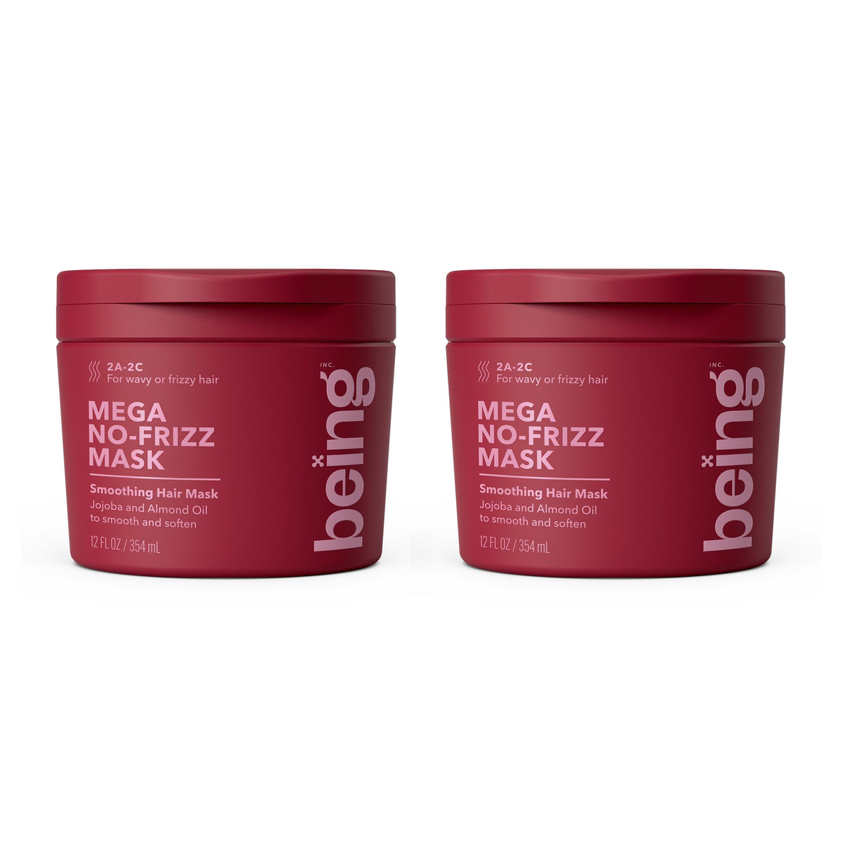 BEING INC front jar view showing smoothing mask and clear benefits