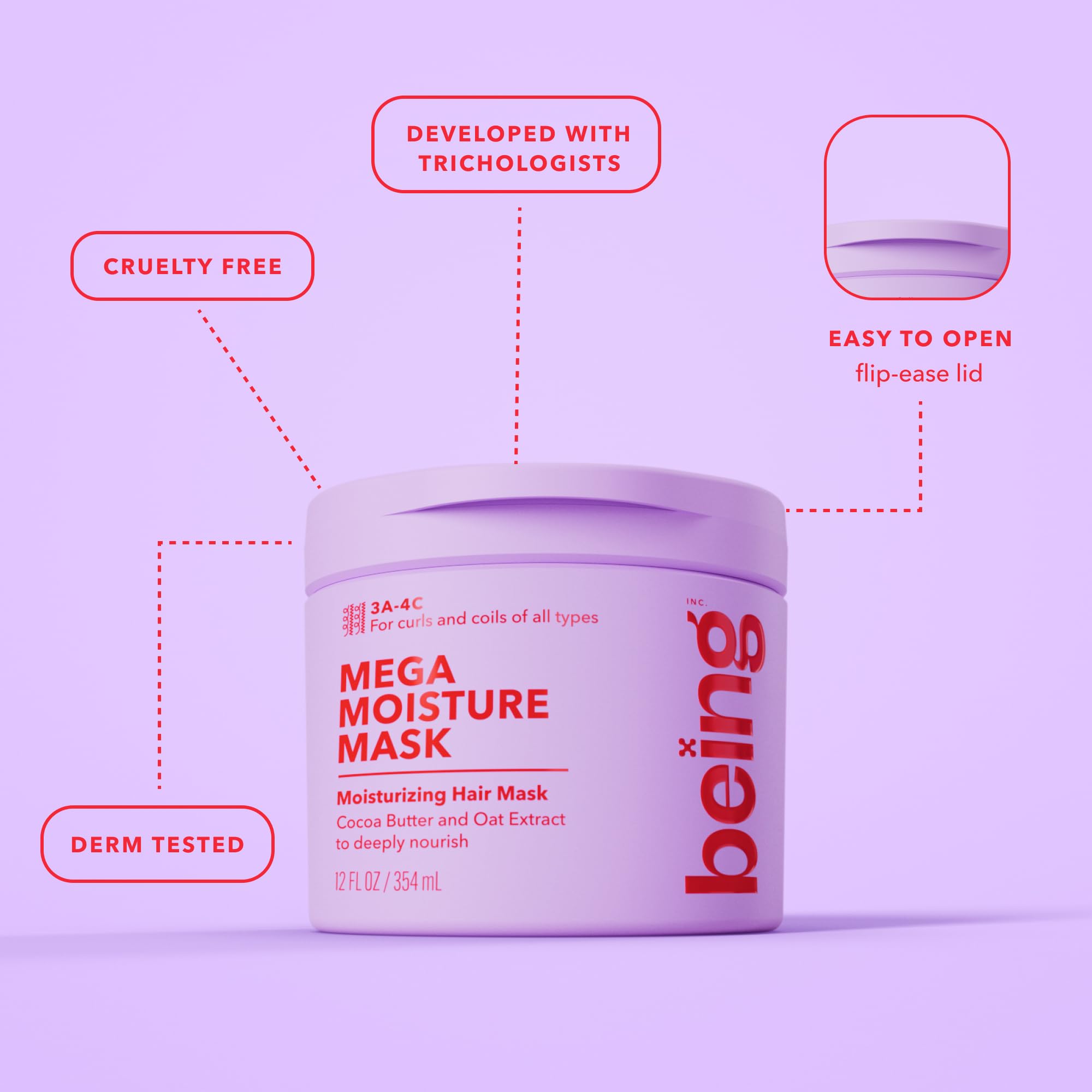 being inc applying mask to wet curls for improved detangling