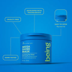 BEING INC product being applied on hands, demonstrates easy spreadability