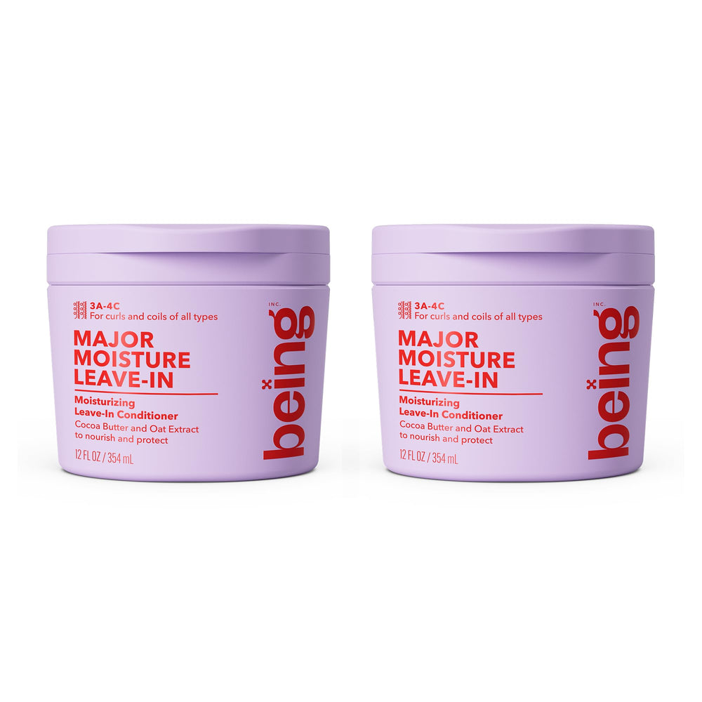 BEING INC front label of two 354mL bottles showing product identity and benefits