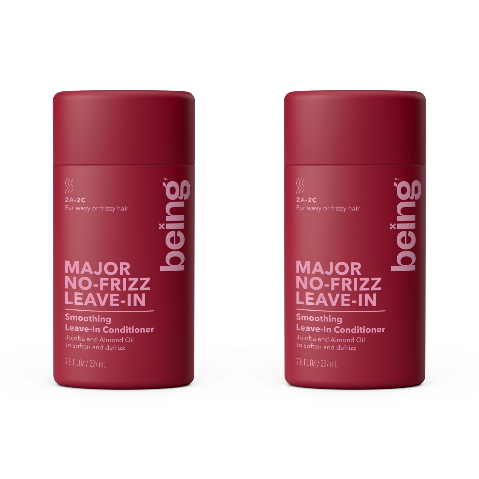 BEING INC front packaging of being MAJOR No-Frizz showing product benefits