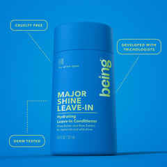 BEING INC shea butter and aloe depiction highlighting natural moisturizing benefits