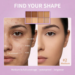 Bekoeen before and after under-eye demonstrating concealing and brightening effect