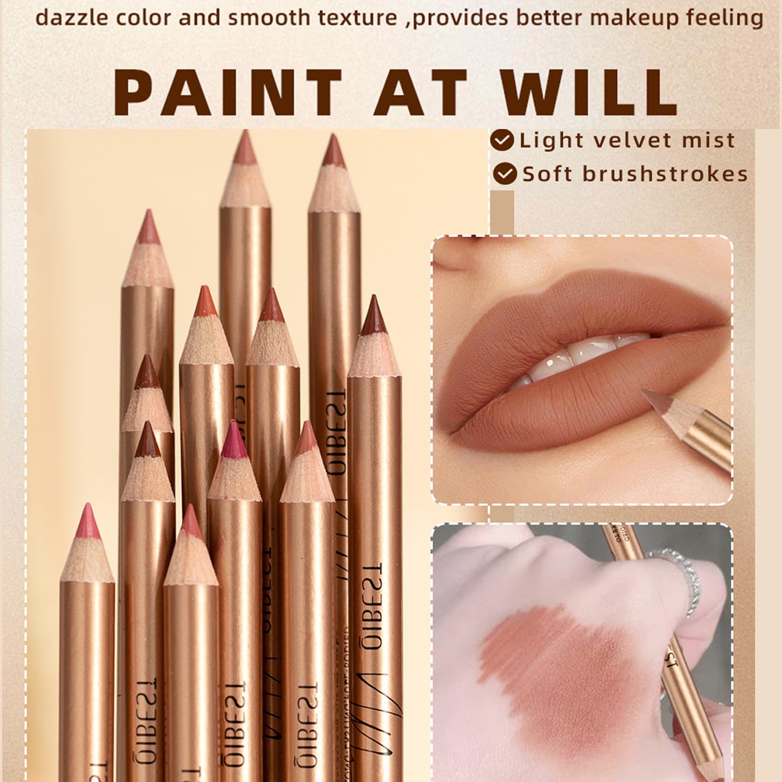 Bekoeen full lip application demonstrating long-lasting matte finish