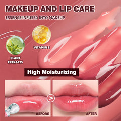 Bekoeen gradient lip swatch demonstrating fuller-looking lips and color blending