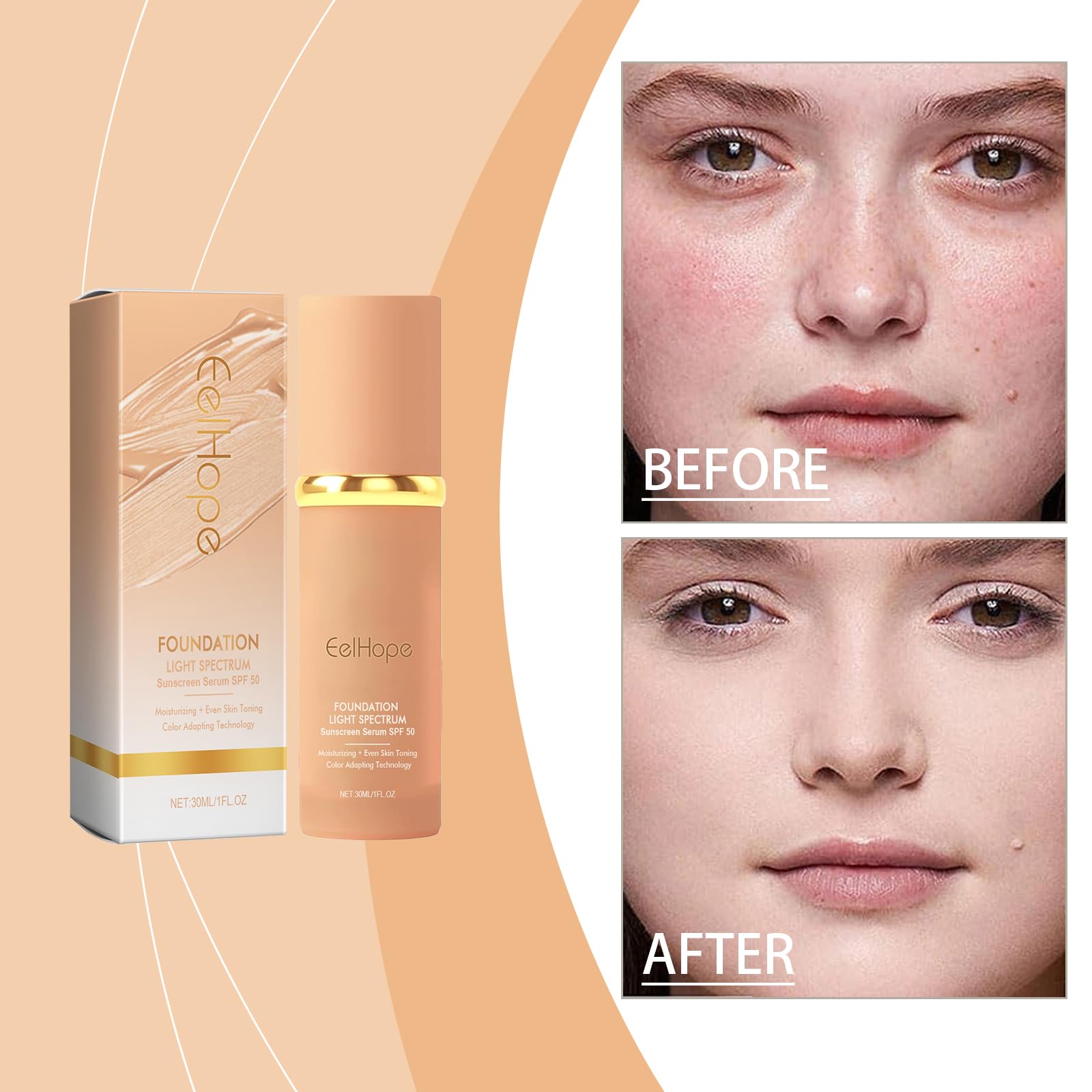 Bekoeen texture drops on hand showing lightweight serum hydration benefit