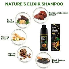 BELEZALIB shampoo being applied in shower for quick gray coverage benefit