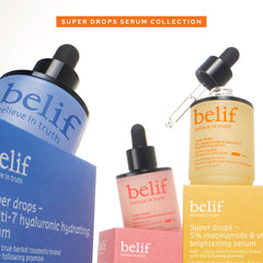 belif lifestyle bathroom shelf styling showcasing product in routine for visible daily use benefit