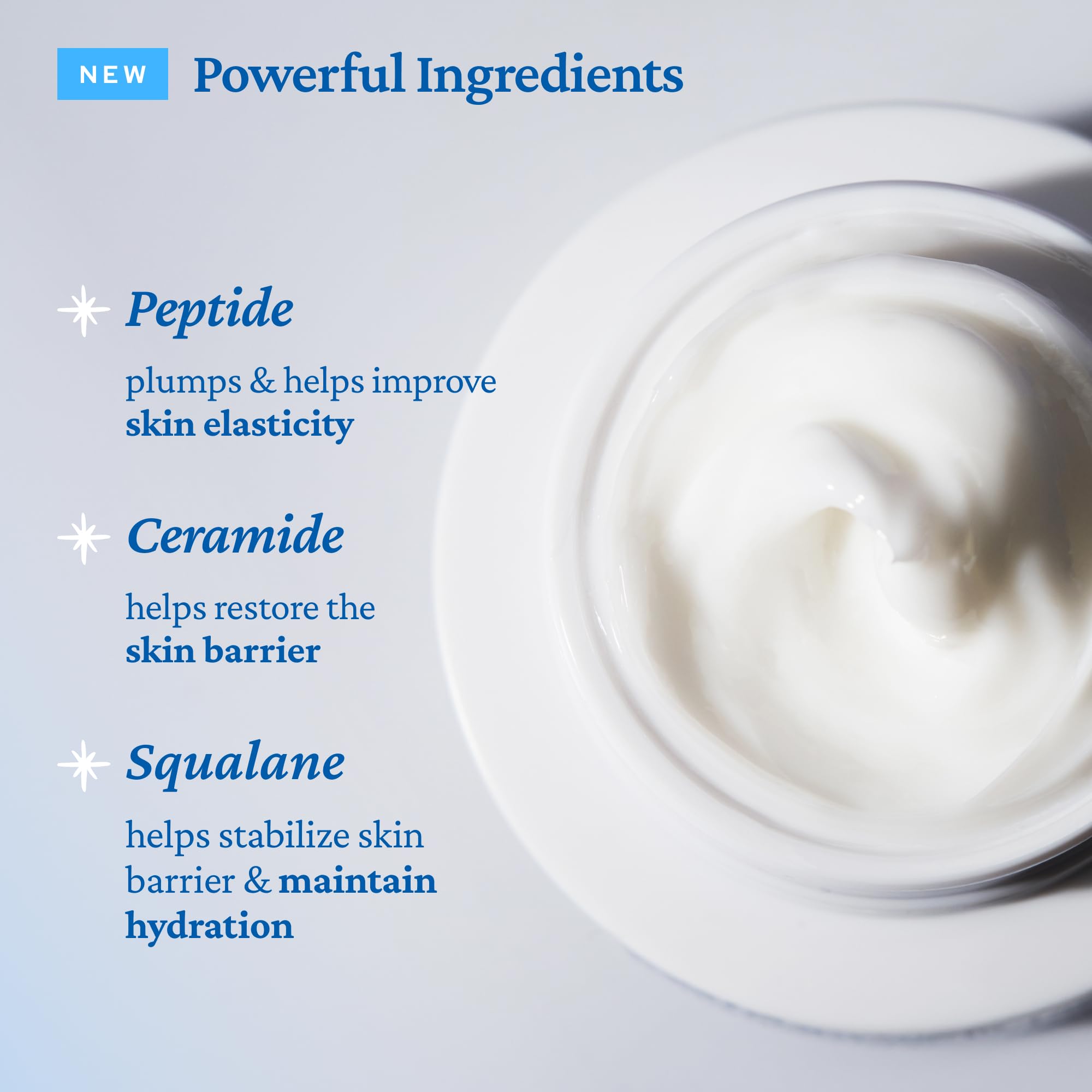 belif open jar revealing milky cream of Moisturizing Bomb for easy application