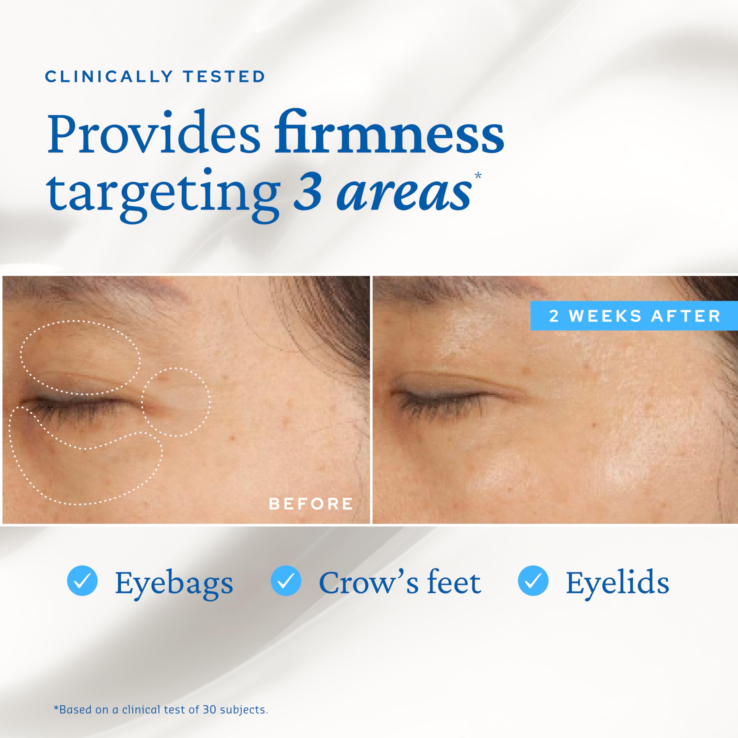 belif Peptide Eye Bomb being applied from fingertip to eye area for easy use benefit